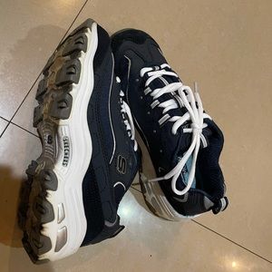 WORN Skechers Women's D'Lites Memory Foam Sneaker
